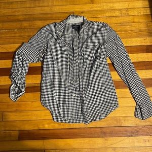 Blue and white Button down